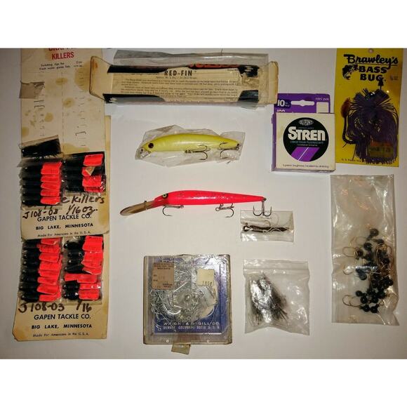 Vintage lot of Tackle & Lures Fishing Supply Bundle *See Pics* assorted - Picture 2 of 7